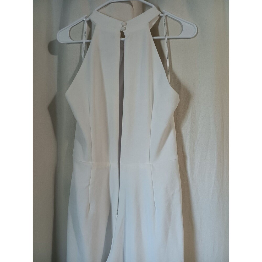 Julia Jordan Sz 8 Twist Halter Neck Jumpsuit  Sleeveless Keyhole Pocket Stretch - Picture 6 of 11